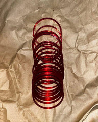 Stone Fancy Bangles red