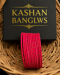 Antique Metal Bangles red pink brown